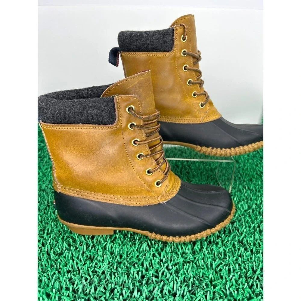 Tommy Hilfiger Duck Boots Women's Size 6‎ Brown Waterproof Winter Lace-Up Shoes